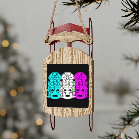 Mayan And Aztec Symbol Aztec Inca Sled Ornaments
