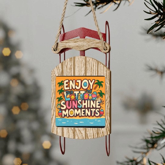 Sun-Thill Summer Vibes Sled Ornaments
