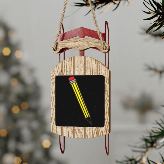 Classic Pencil Icon – Back to School Essential Sled Ornaments
