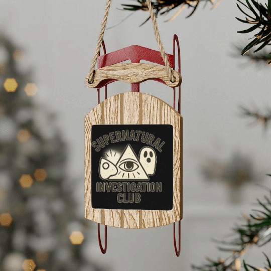 Supernatural Investigation Club Emblem Sled Ornaments