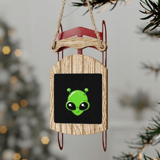 Alien Design Area 51 Sled Ornaments
