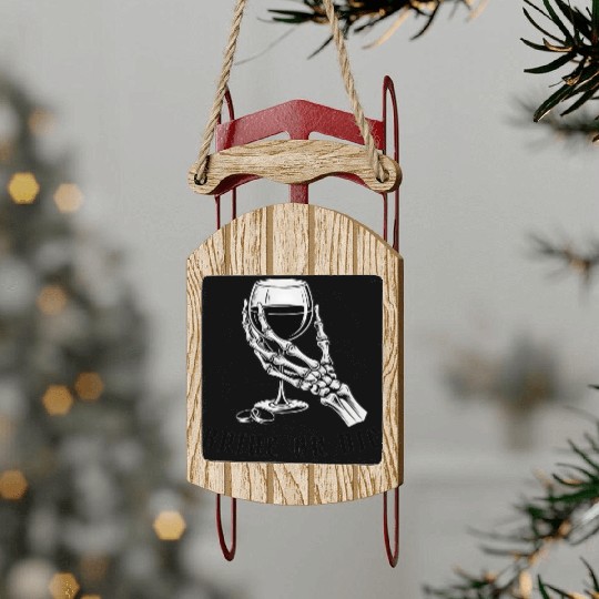 Gothic Skeleton Bachelorette Party Bride or Die  Sled Ornaments