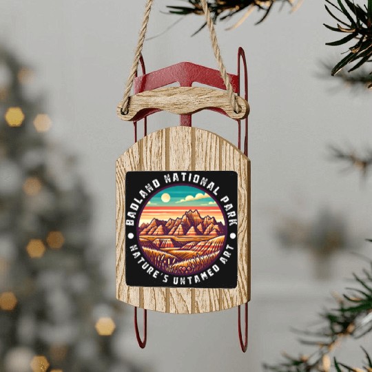 Badlands National Park Natures Untamed Sled Ornaments