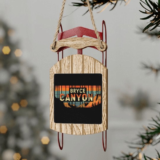 Bryce Canyon US National Park Vintage Sled Ornaments