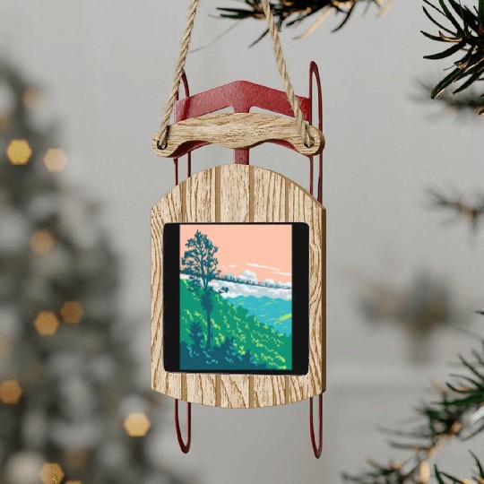 Great Smoky Mountains National Park in Gatlinburg  Sled Ornaments