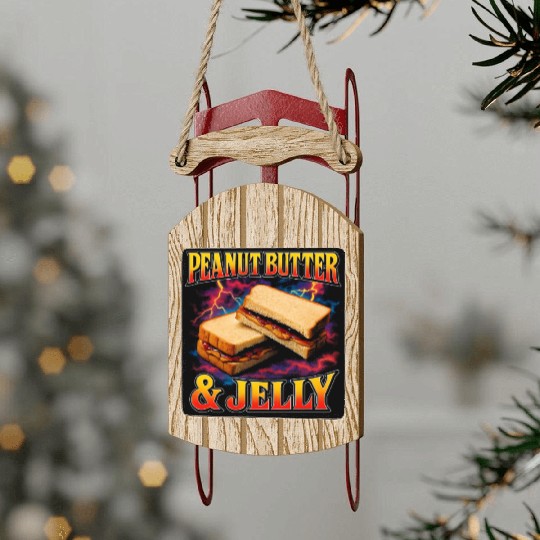 Peanut Butter And Jelly Favorite Food Weird 90s Sled Ornaments