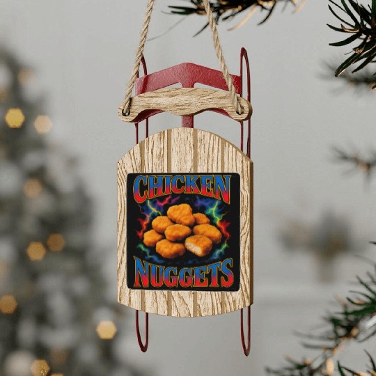 Chicken Nuggets Favorite Food Weird 90s Nuggets Sled Ornaments