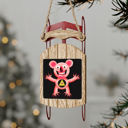 Masey the Wicked Koala Sled Ornaments