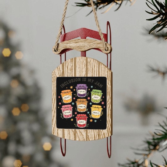 Inclusion In My Jam Special Ed Teacher SPED  Sled Ornaments