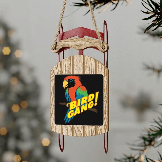 Bird Gang Parrot Cartoon Sticker | Tropical Funny  Sled Ornaments