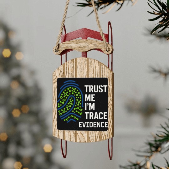 Forensic Chemist Crime Lab Toxicology Science Sled Ornaments