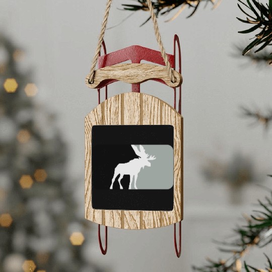 US-ES - Alce - Moose Sled Ornaments