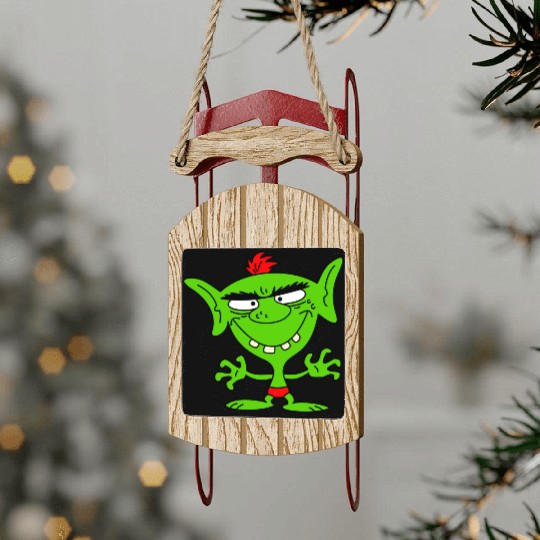 green goblin Sled Ornaments