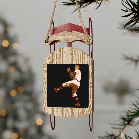 Baseball Pitcher Sled Ornaments