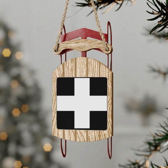 Switzerland flag Sled Ornaments