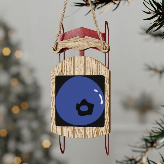 blueberry fruit Sled Ornaments