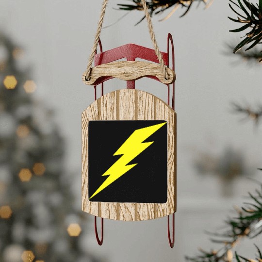 Lightning Bolt Sled Ornaments