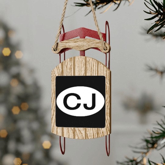 Jeep CJ Oval Sled Ornaments