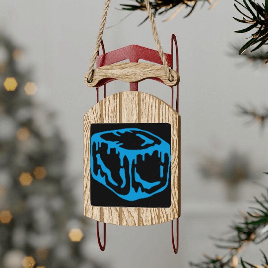 Ice Cube Design Sled Ornaments
