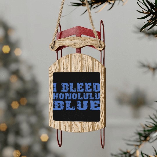 I Bleed Honolulu Blue Detroit Sled Ornaments