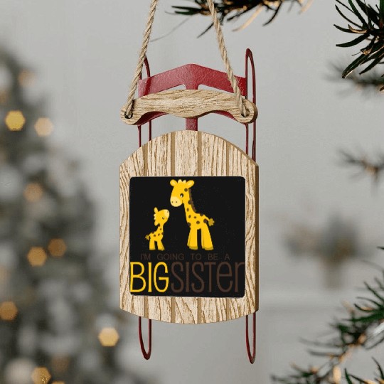 I am going to be a Big Sister Sled Ornaments