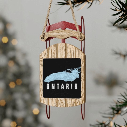 Lake Ontario Great Lakes Sled Ornaments