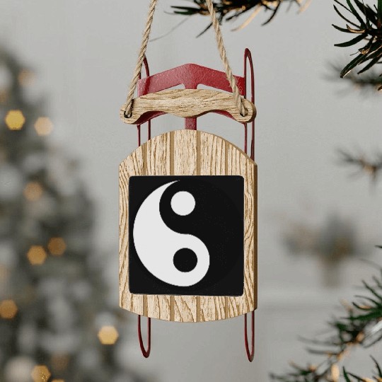 jing jang (Ying Yang) Sled Ornaments