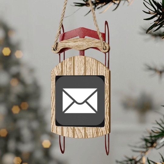 Email sharing icon Sled Ornaments