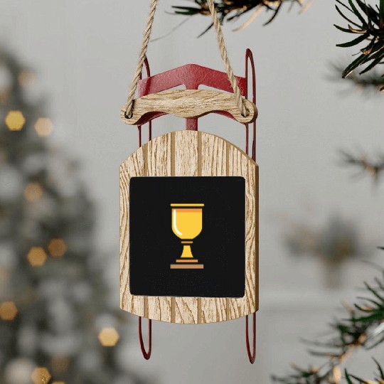 Trophy Husband Sled Ornaments
