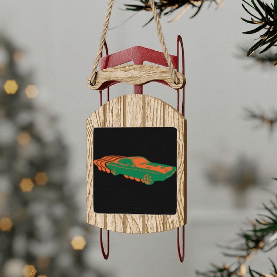 Muscle Car Sled Ornaments