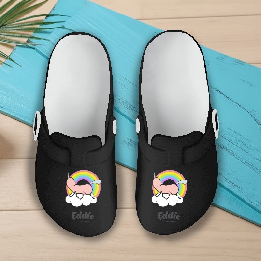 Eddie Funky Unicorn Dick Slip On Clogs