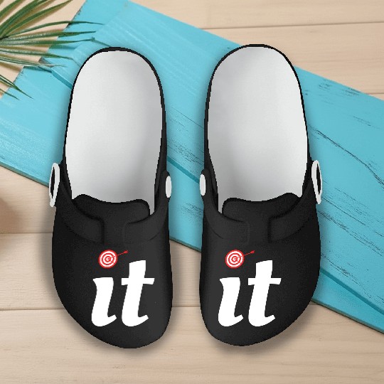 Bullseye Target Archery Shooting Dart Gift Slip On Clogs