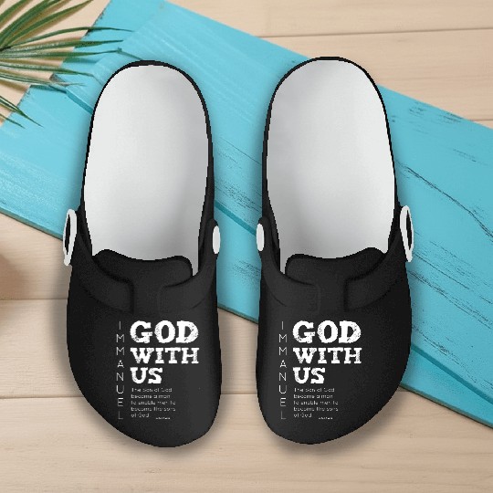 Immanuel, God with us Slip On Clogs