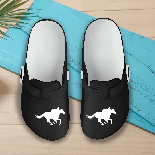 Horse Racing Slip On Clogs