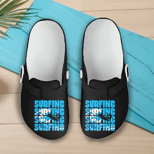 Surfing Surfing Surfing Slip On Clogs