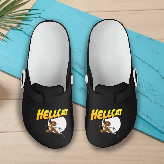 Mens Marvel Hell Cat Hella Cat Hellcat New cat Slip On Clogs