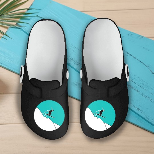 Skiing mountains - gift Slip On Clogs