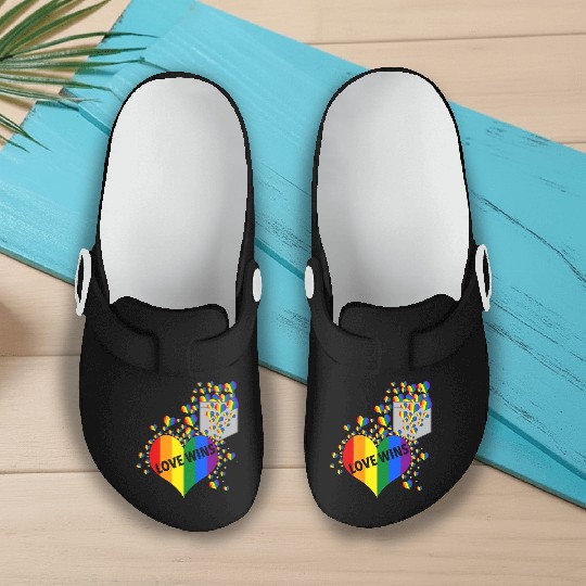 Love Wins Pride LGBTQ Community Pride Month Slip On Clogs