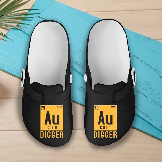 Gold Au Periodic Table Elements Slip On Clogs