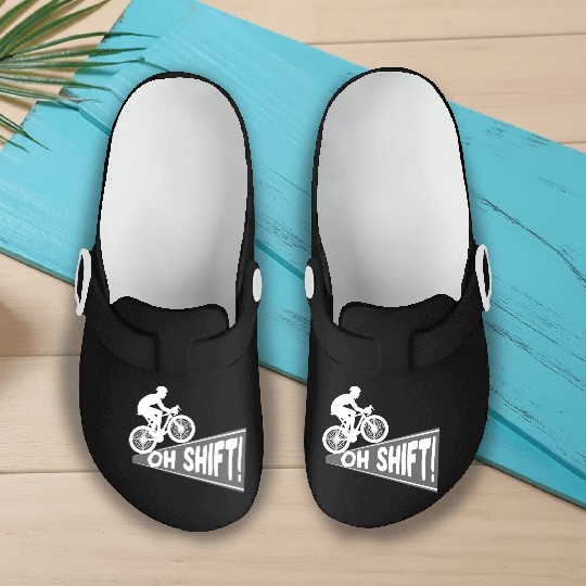 Oh Shift Mountain Bike MTB Rider Biker Slip On Clogs