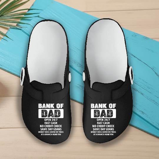 The Bank Of Dad Money Grows On Trees Father's Day Slip On Clogs