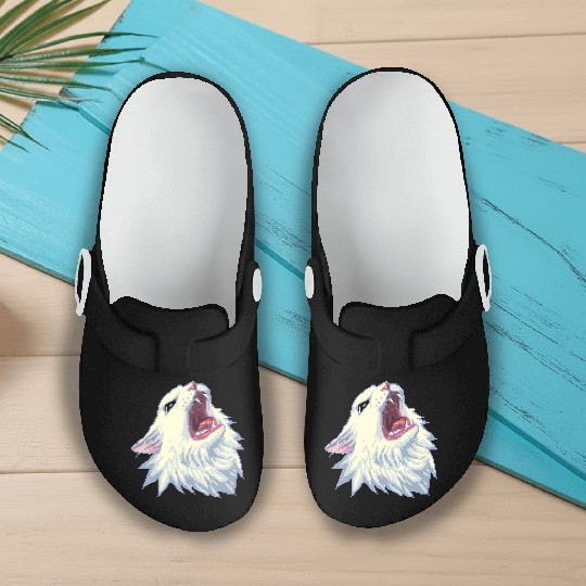 8 bit Screamin Thurston the Cat meme 2 Slip On Clogs