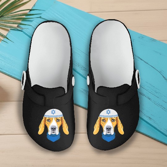 Cute Beagle Hanukkah Funny Dog Lover Jewish Gift Slip On Clogs