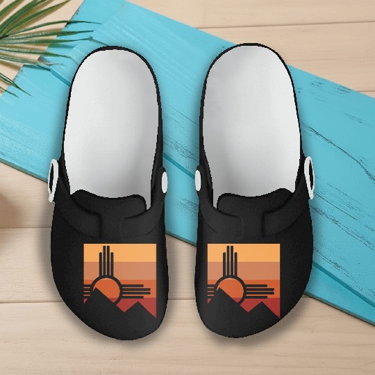 Zia Sun New Mexico Zia Mountains Slip On Clogs