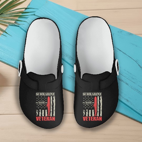 US Military Submarine Gift For A Veteran Slip On Clogs
