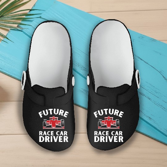 Racing Race Car Driver And Muscle Car Slip On Clogs