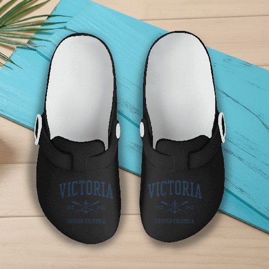 Victoria BC Vintage Navy Crossed Oars & Boat Ancho Slip On Clogs