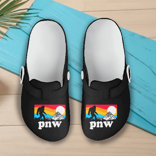 PNW Pacific Northwest Bigfoot Slip On Clogs