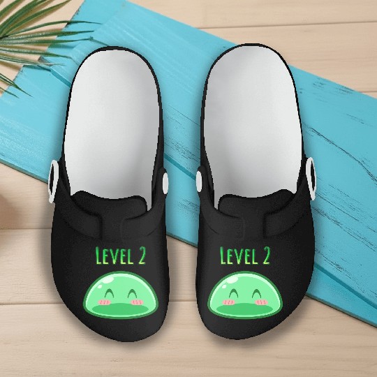 Cute Green Dungeon Slime Monster Weird Anime Slip On Clogs
