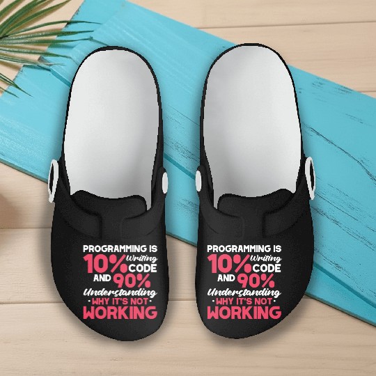 Life Motto Software Developer Slip On Clogs